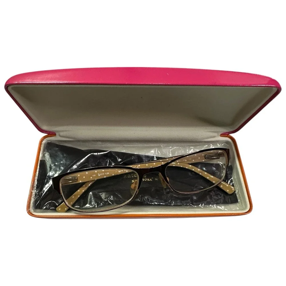 Kate Spade Ambrosette JUV Brown Metal Full Rim Eyeglasses Frames 52-17 135 11860